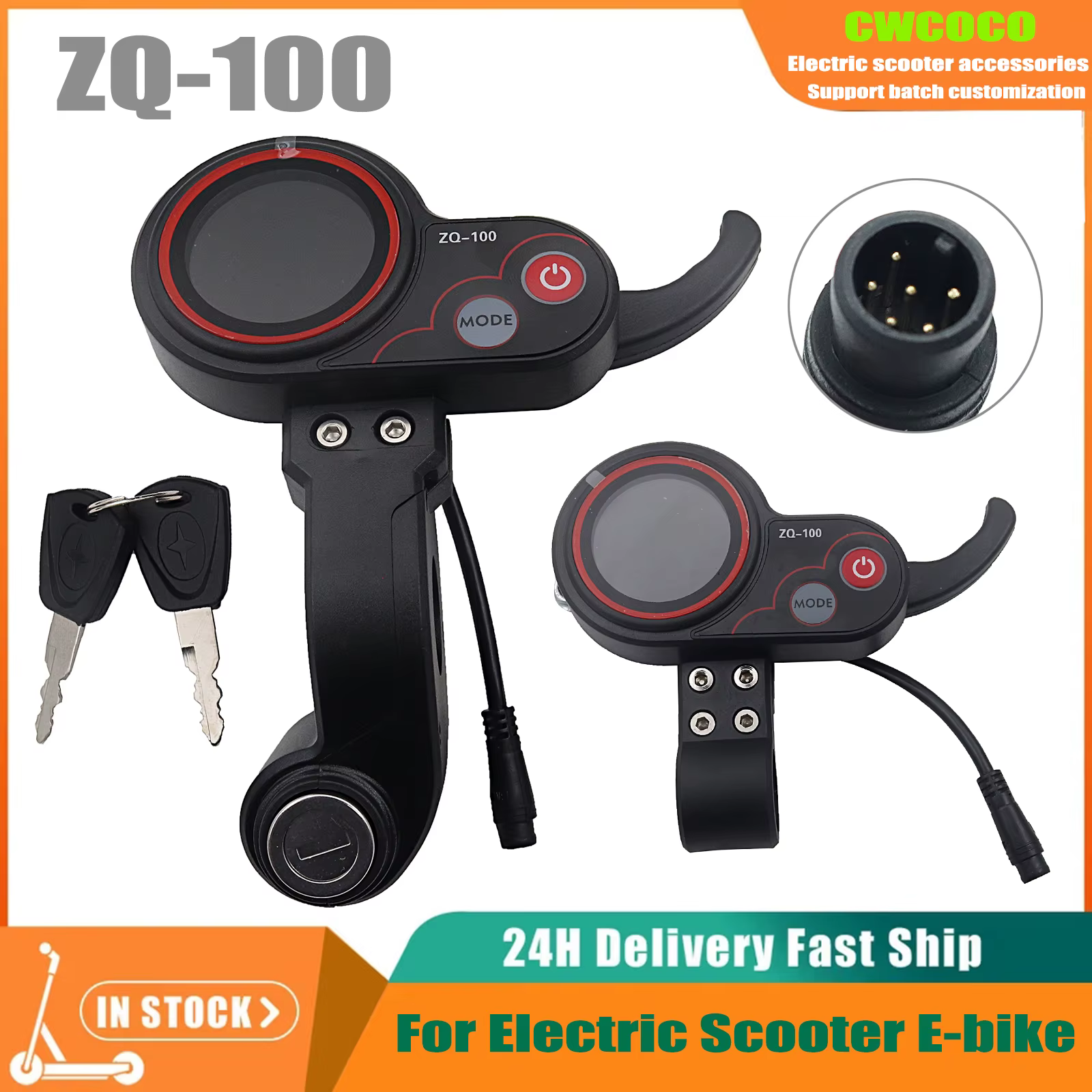 Écran LCD pour Scooter électrique 36V-60V ZQ-100