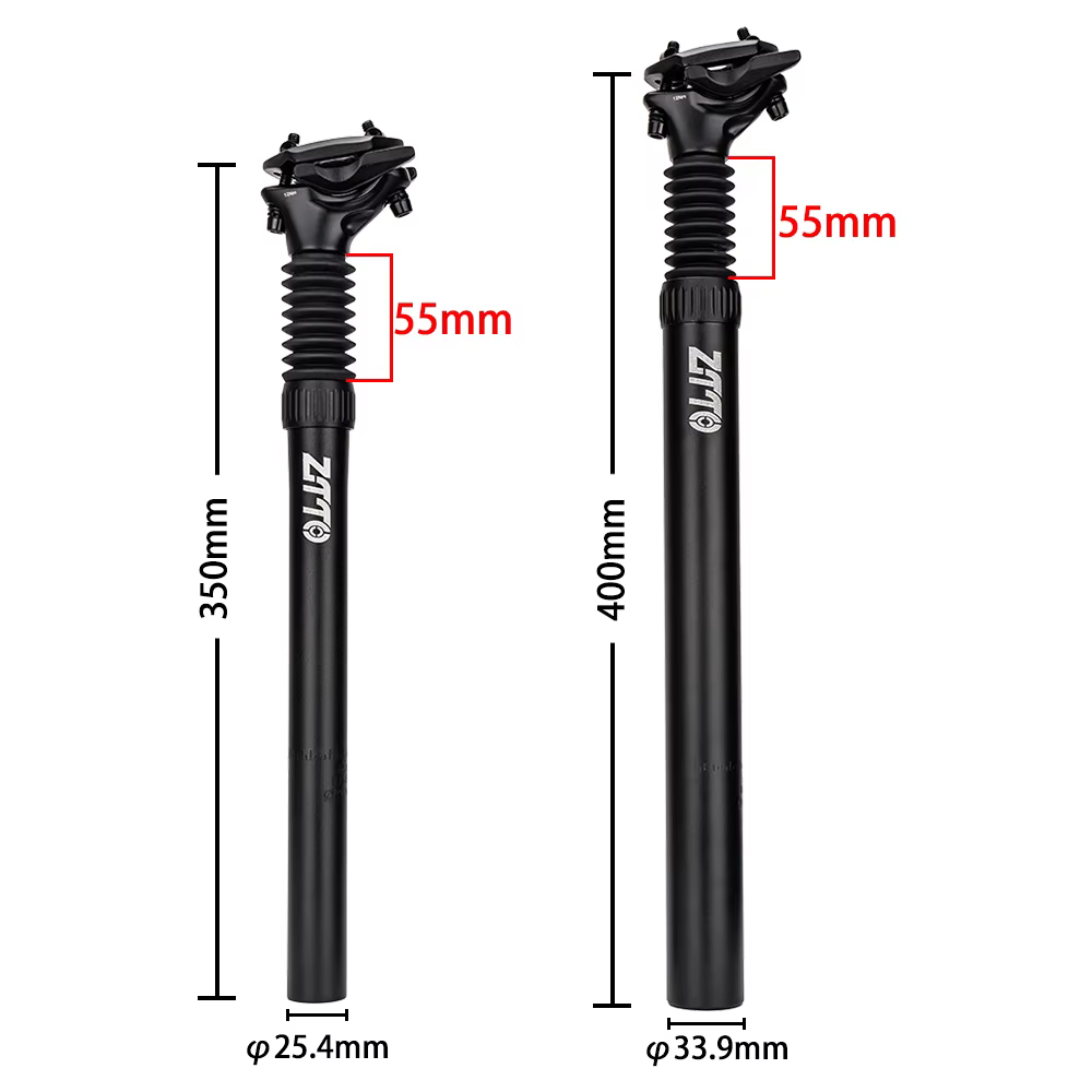ZTTO vélo 25.4 27.2 28.6 30 30.4 30.9 31.6*350L tige de selle Suspension amortisseur Tube