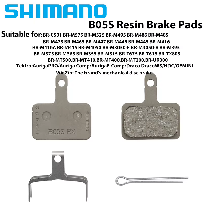 Plaquettes de frein en résine SHIMANO B05S pour freins à disque hydrauliques de VTT
