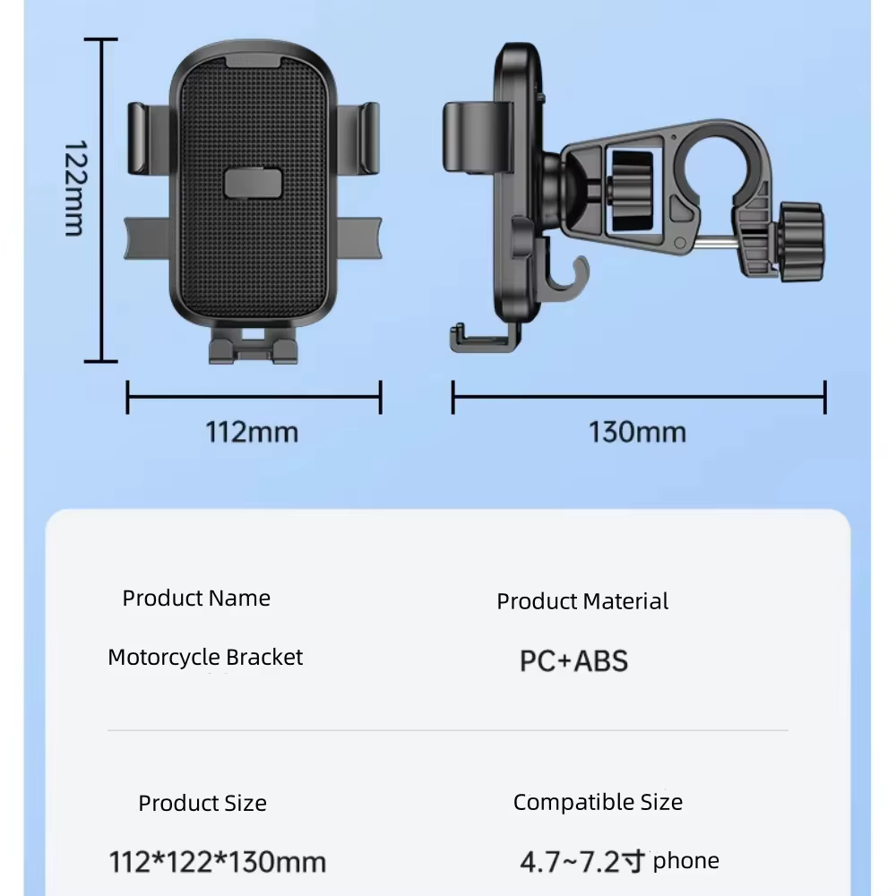 Support Téléphone Vélo Électrique Moto Navigation Amortisseur Antichoc Voiture Universel