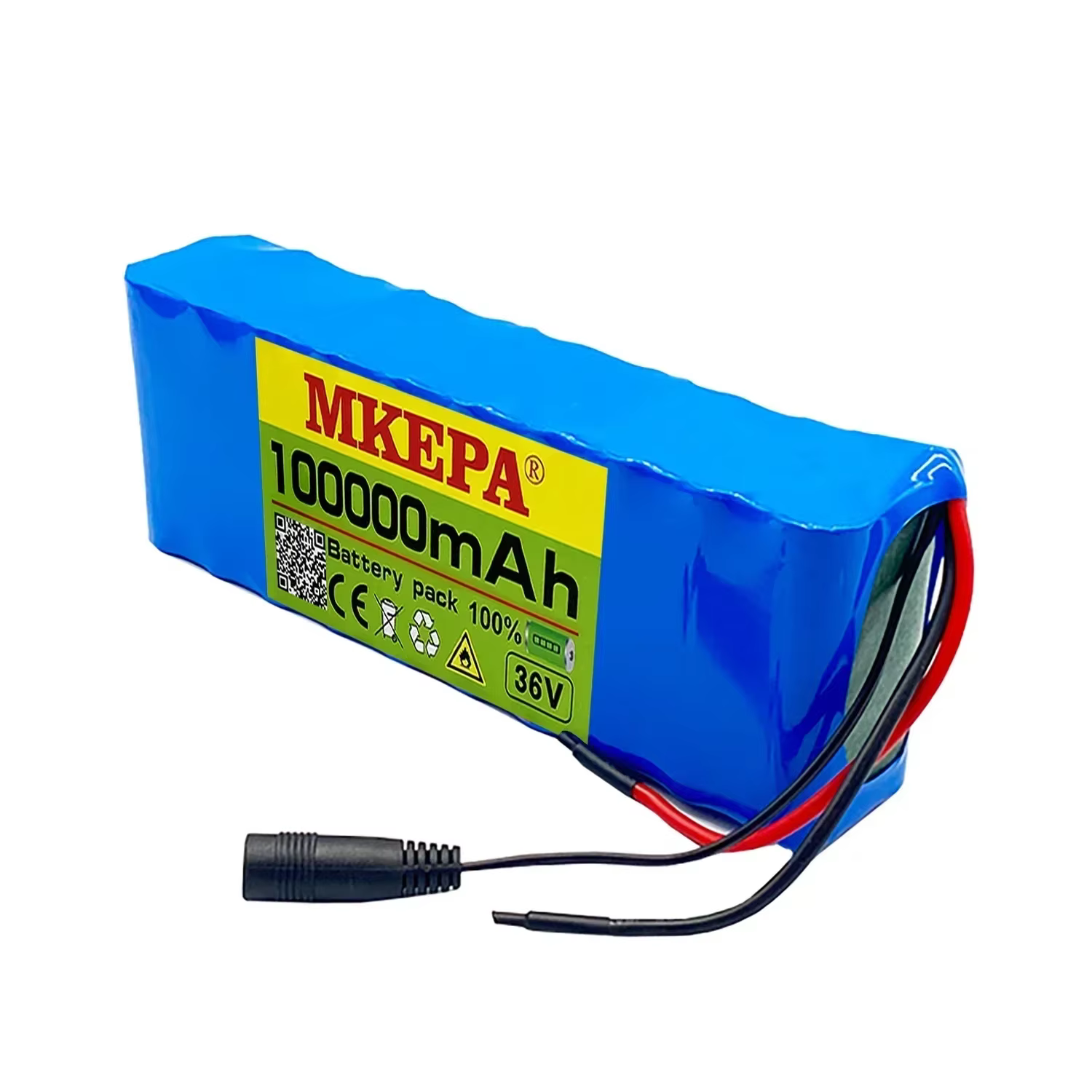 Batterie au lithium pour scooter électrique, 10S2P, 36V, 100000mAh, 500W