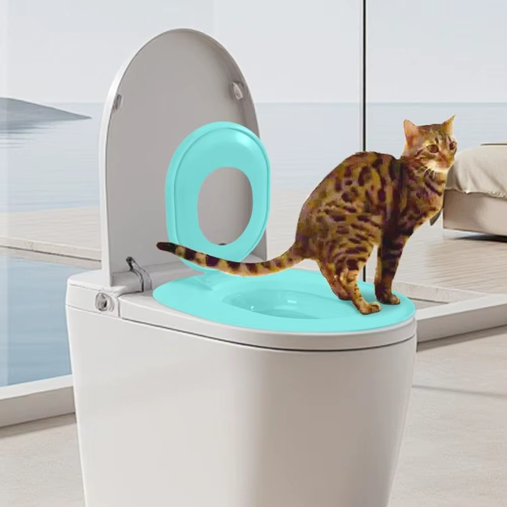 Système d'entraînement aux toilettes pour chats, Kit d'entraînement aux toilettes pour chats, enseigner à utiliser, siège de toilette réutilisable, Kit d'entraînement, outil de siège d'entraînement