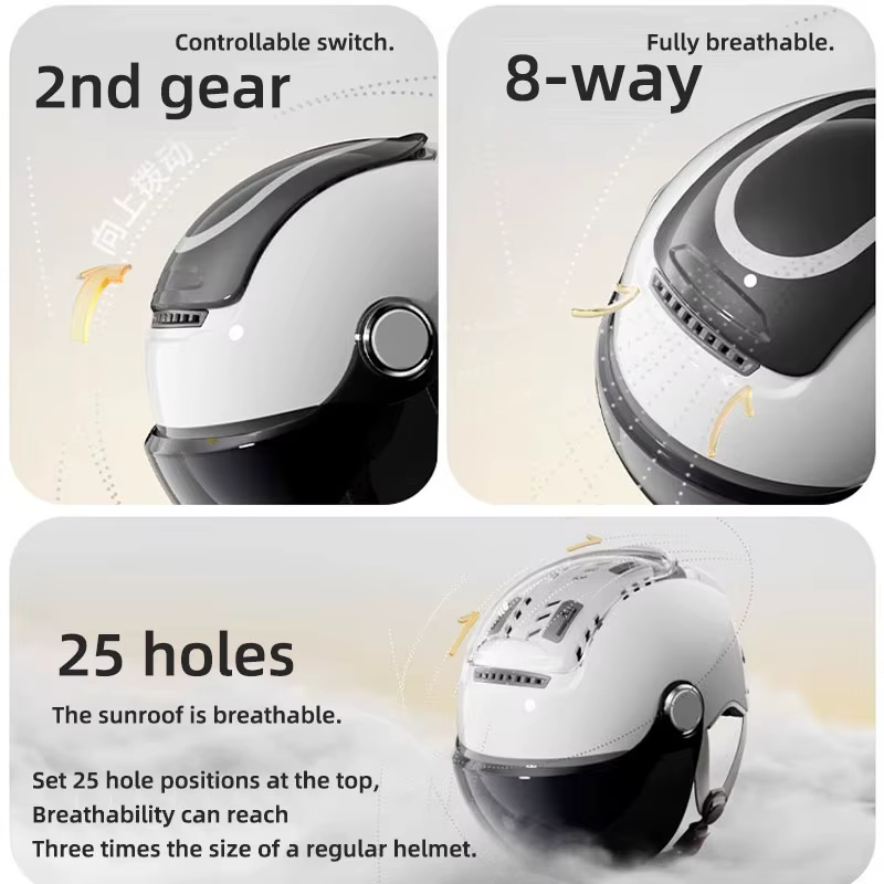 BIBEE casque de moto électrique été respirant vélo