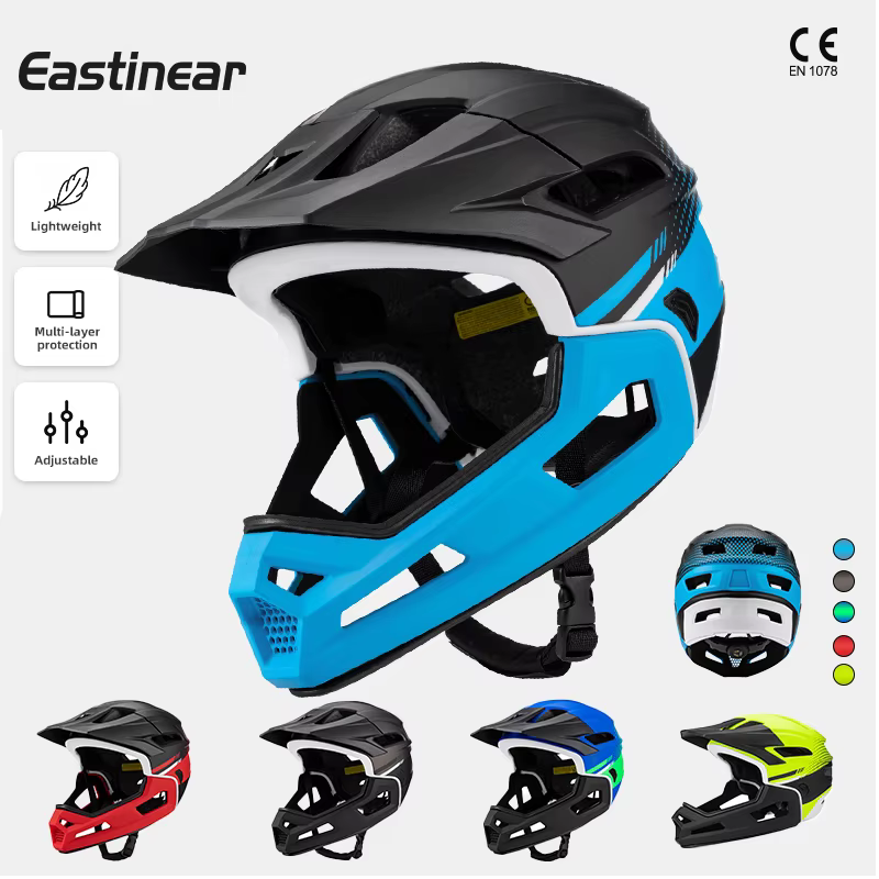Eastinear haute qualité montagne tout-terrain casque de vélo 2-en-1 intégral détachable en plein air adulte hommes et