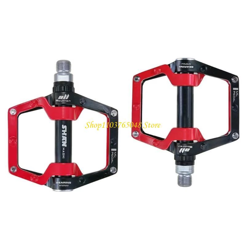 R53E 1 paire route VTT ultraléger anti-dérapant pédales plates plate-forme en alliage d'aluminium roulements pédale vtt vélo
