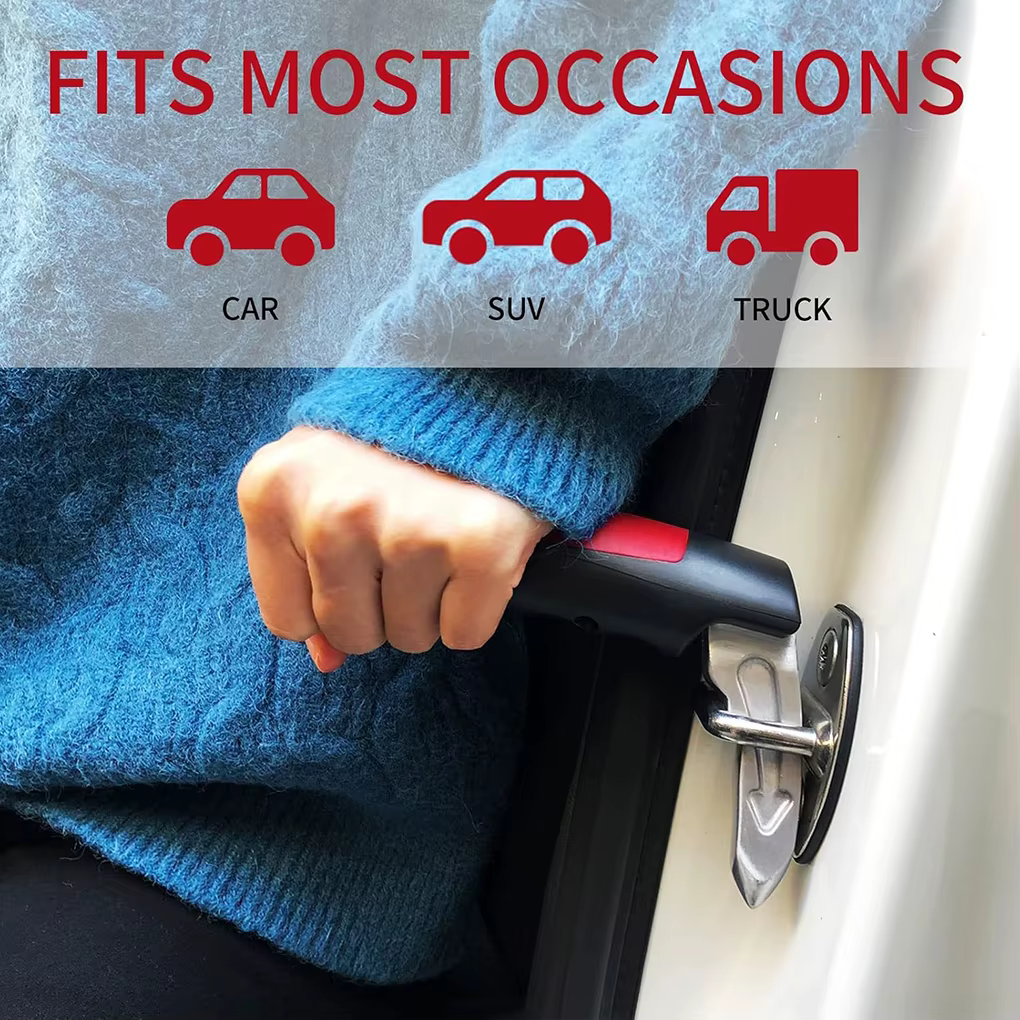 Poignée de voiture canne porte de véhicule barre d'appui support assistance outil d'aide à la mobilité accessoire automobile pour enfants personnes âgées noir