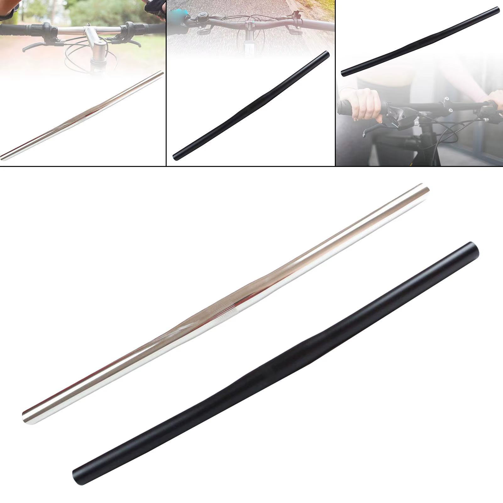 Guidon droit pour vélo, 25.4mm, 500mm de long