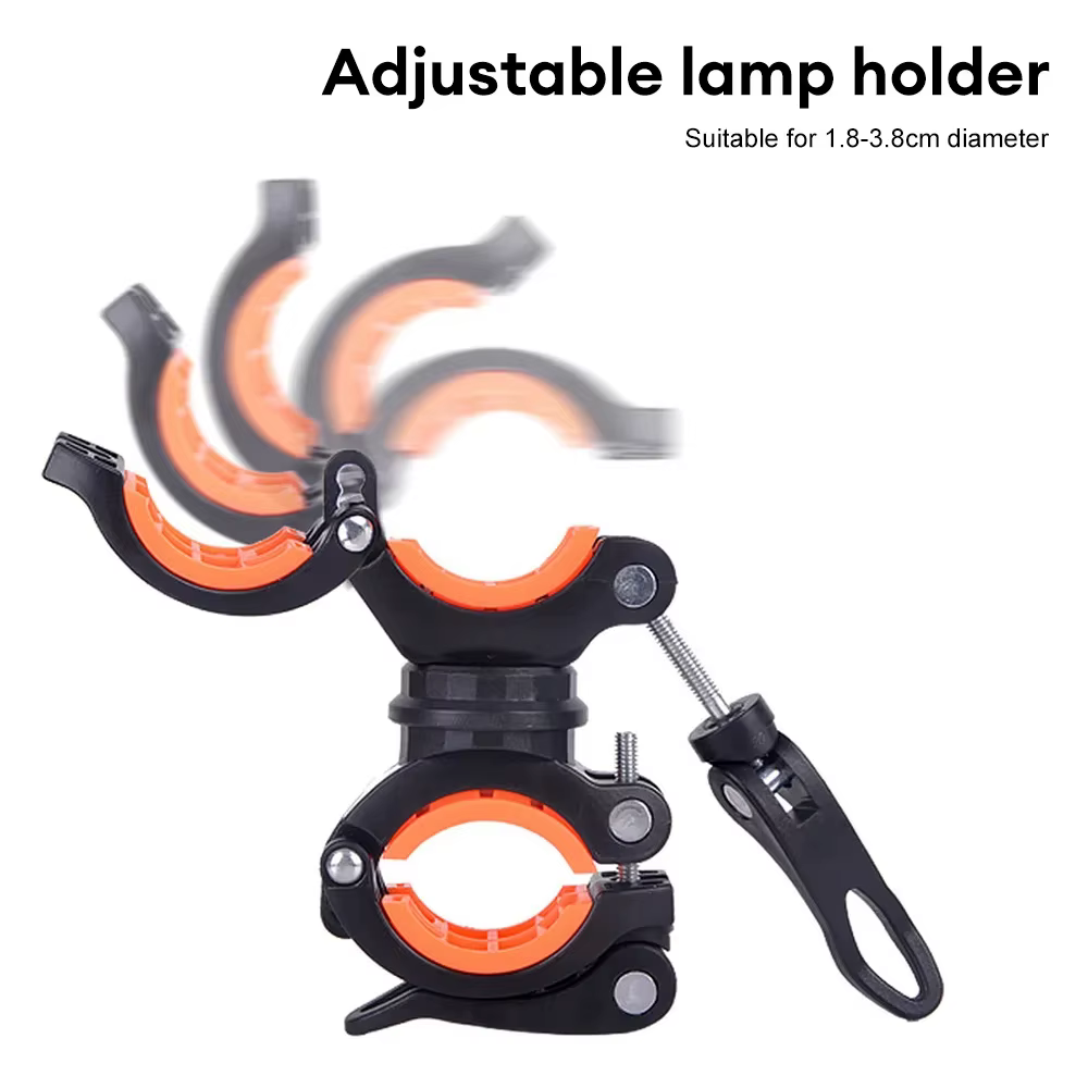 Support de lumière de vélo multifonctionnel rotatif à 360 degrés