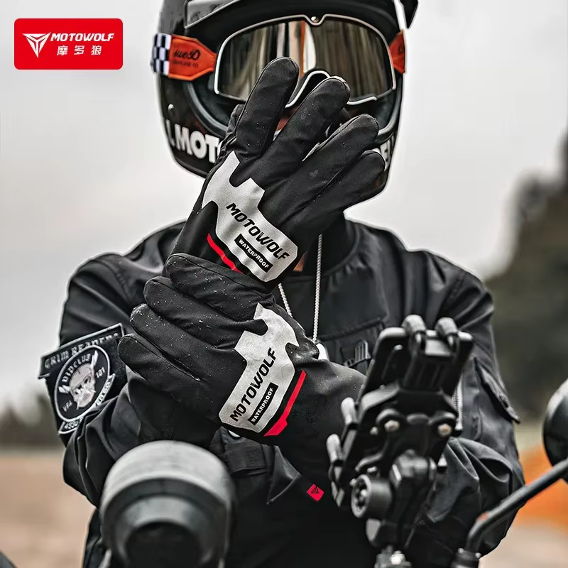 Housse de gants de cyclisme pour moto d'hiver
