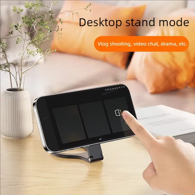 Support de téléphone de bureau magnétique pliable en alliage