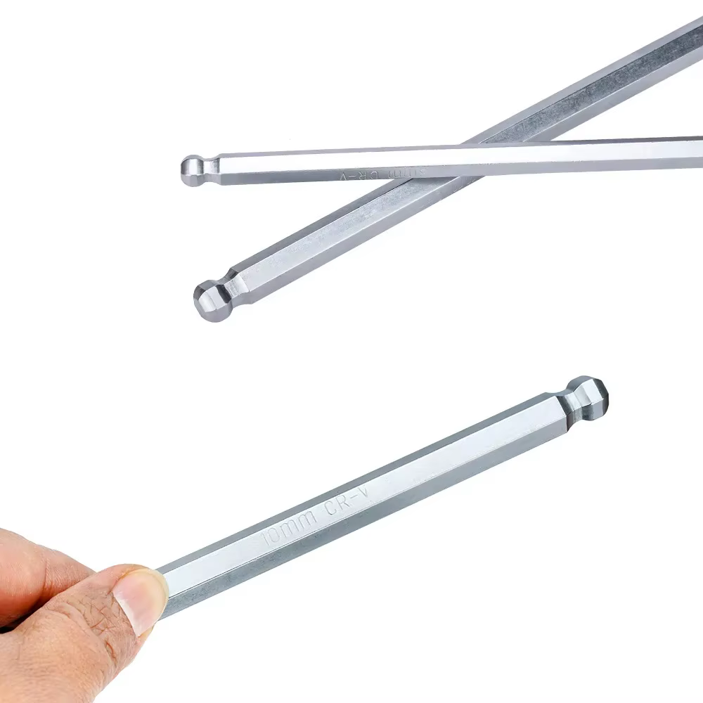 ZTTO clé Allen de vélo 2mm 2.5mm 3mm 4mm 5mm 6mm 8mm 10mm clé à vis clé hexagonale à bras long avec extrémité sphérique en acier traité thermiquement