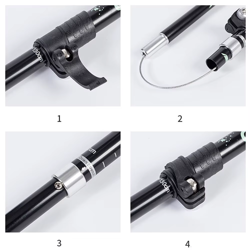 Bâtons de randonnée pliables en aluminium