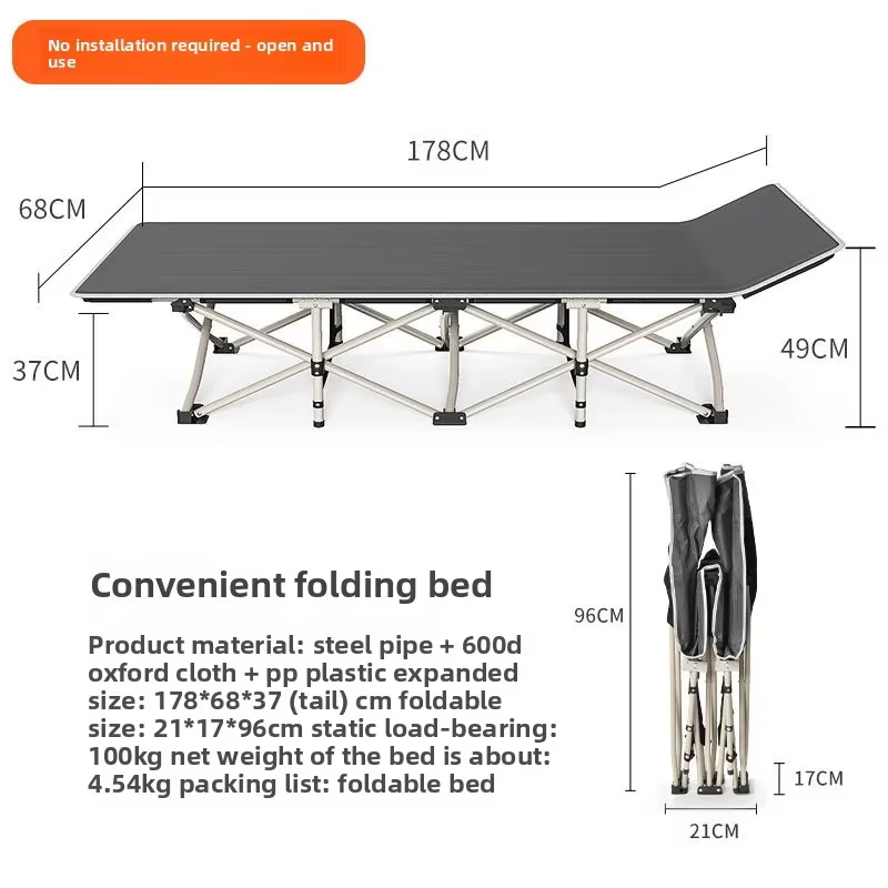 Système de lit pliant convertible, lit portable, lit de sieste, lit de bureau, lit d'hôpital, canapé individuel, usage domestique