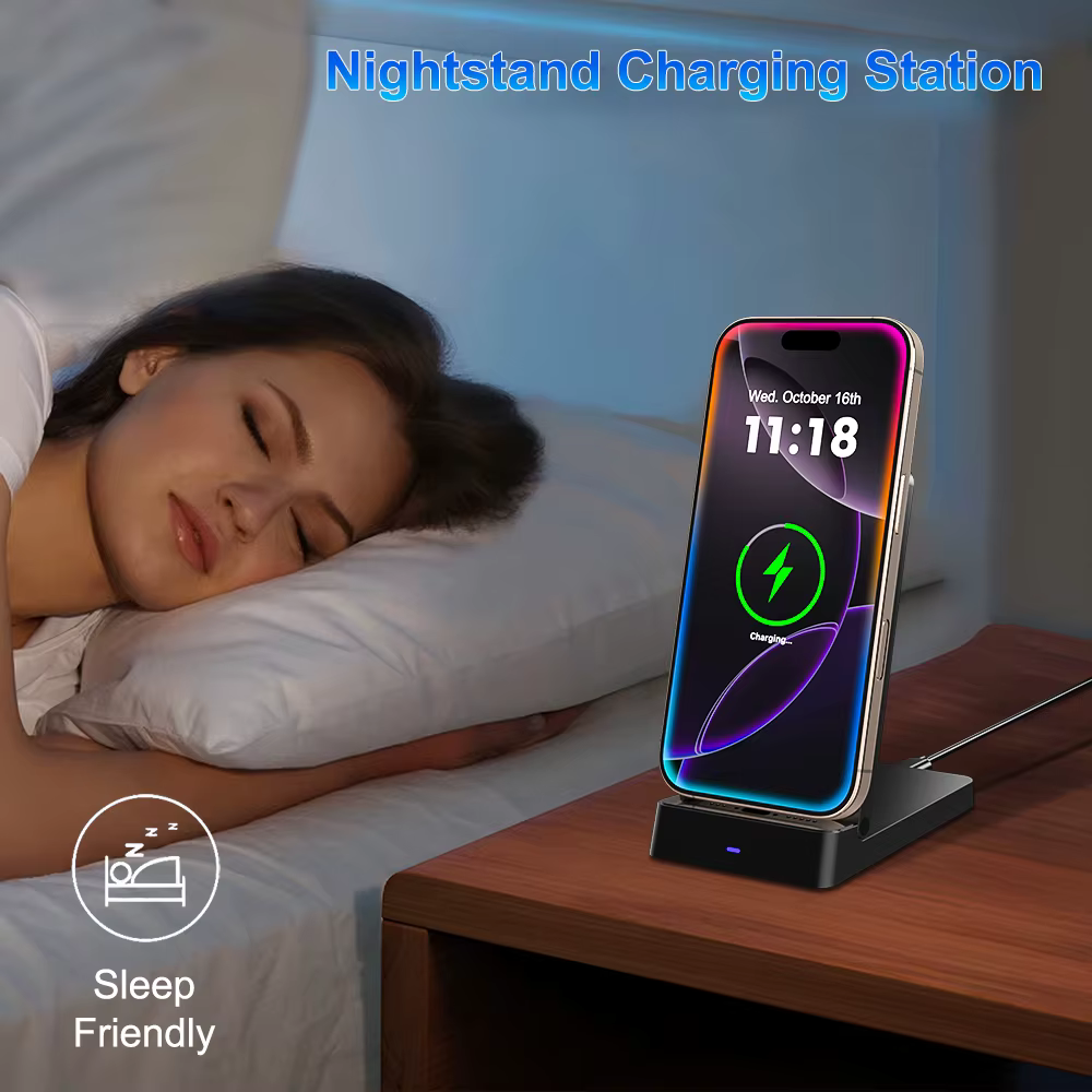 Support de chargeur sans fil pliable pour téléphone