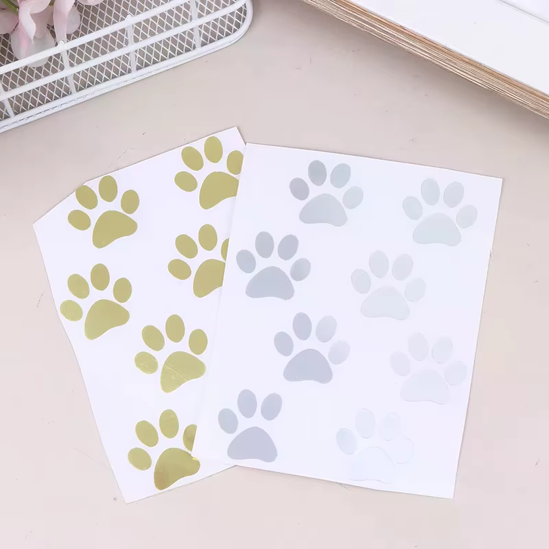 Autocollants réfléchissants patte de chat pour vtt et vélos de route ; Accessoires de décalcomanie en vinyle pour cadre