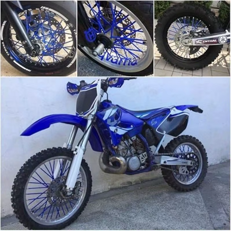 72 pièces couverture de rayon de vélo de Moto protecteur de peau rayons de jante de roue couvertures de protection