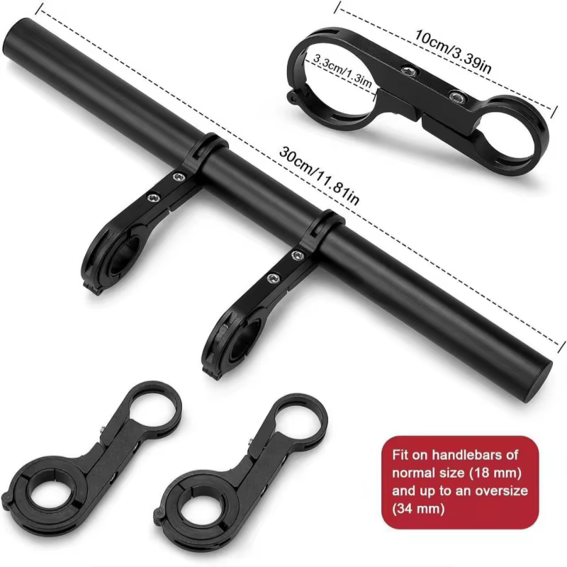 Support d'extension de guidon de vélo 20/30 cm