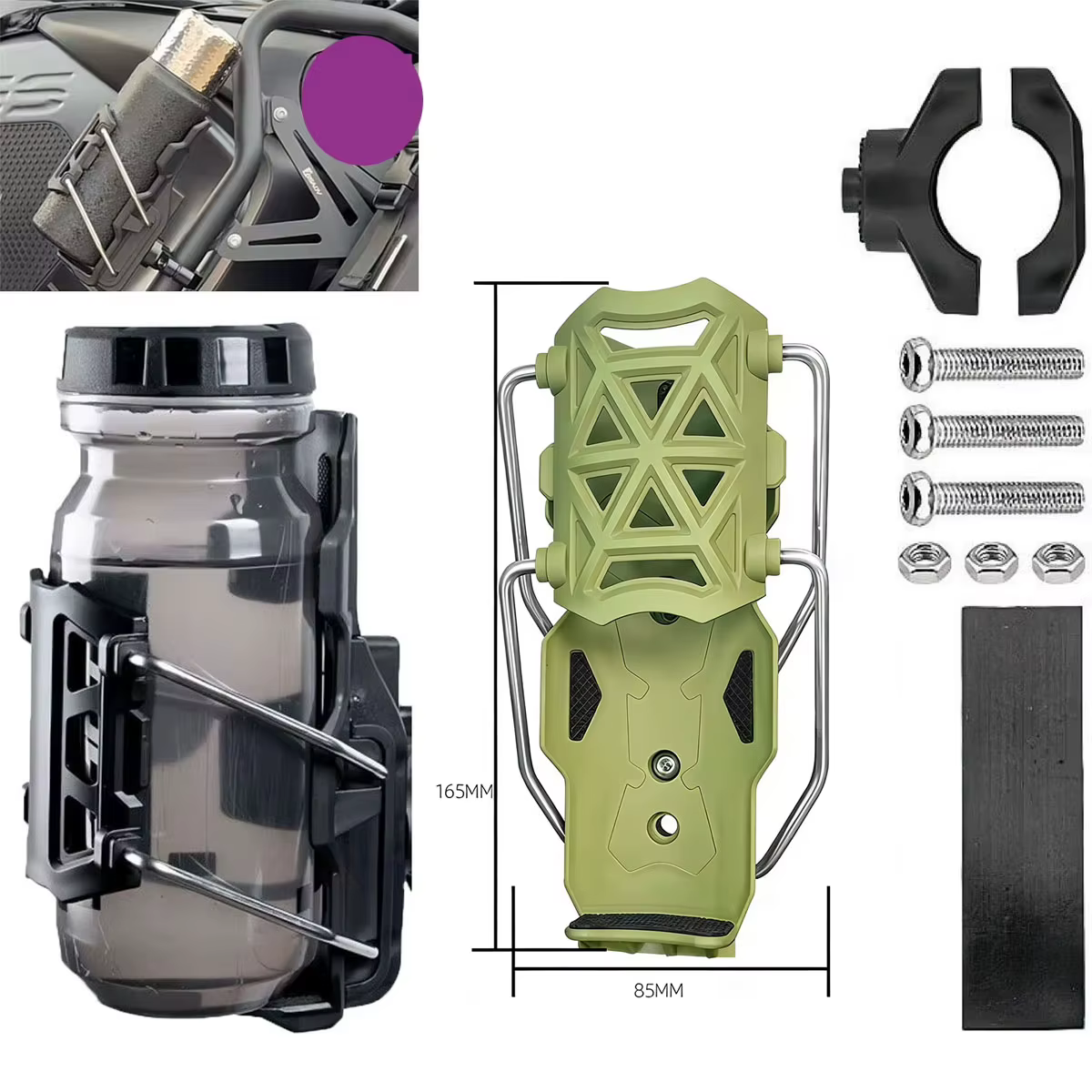 Porte-gobelet pour vélo 360 ° Support universel rotatif pour VTT