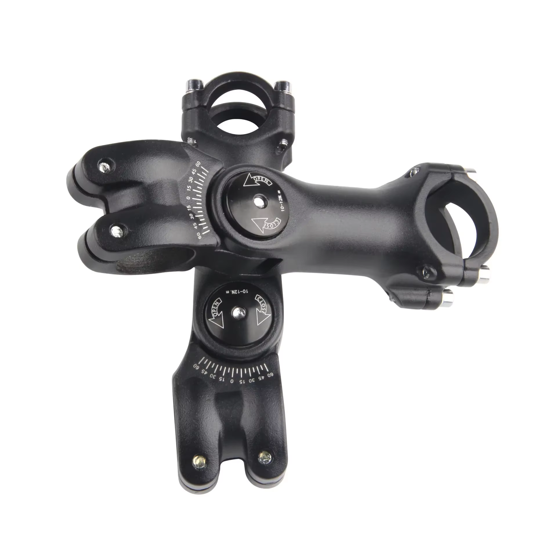 Tige de guidon de vélo réglable en alliage d'aluminium, angle variable de 60 degrés, adaptateur de fourche avant pour vélo de route