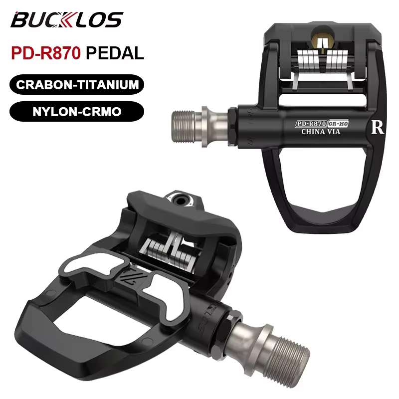 Pédales de vélo de route BUCKLOS en carbone/nylon