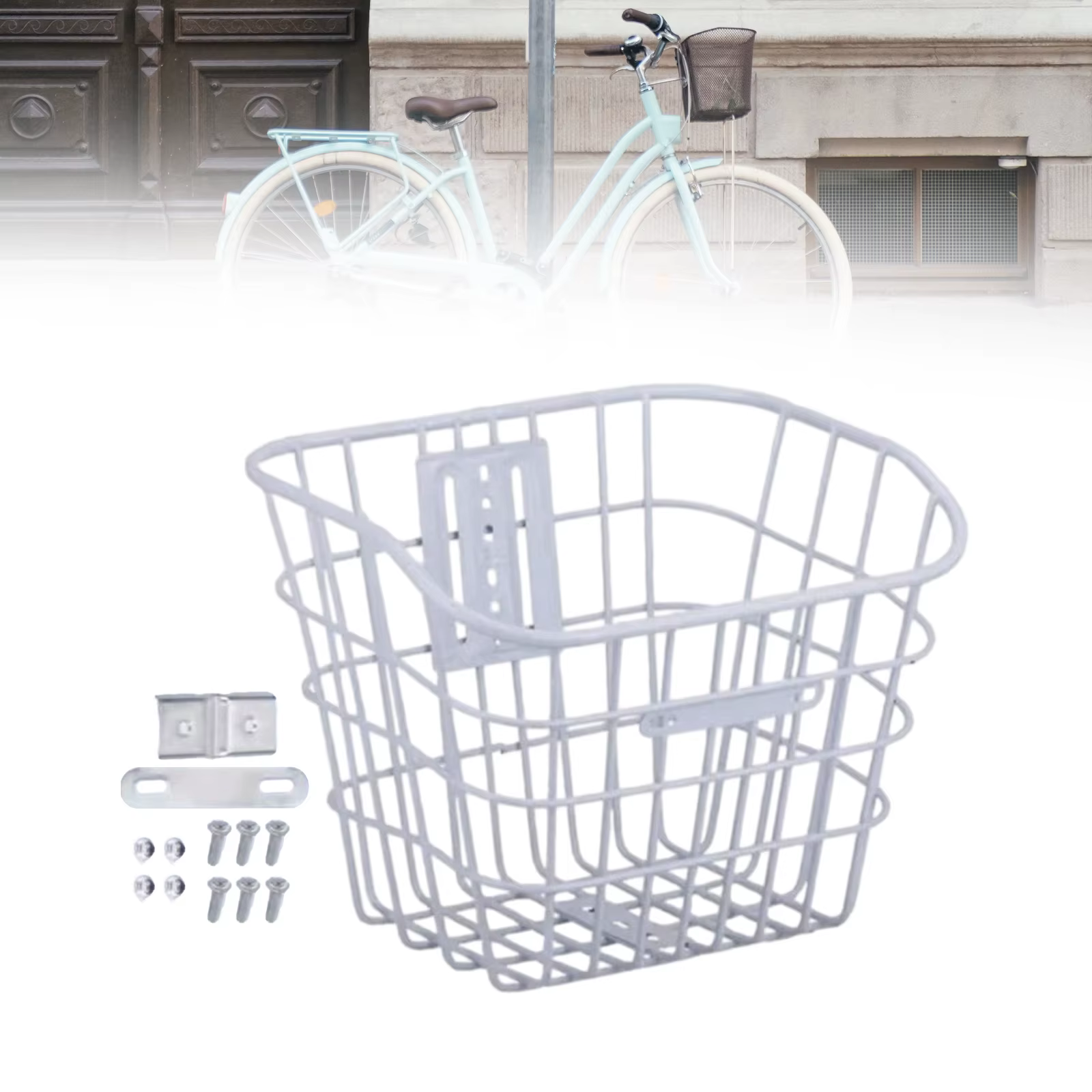 Panier de vélo support de chargement organisateur dégagement rapide avant