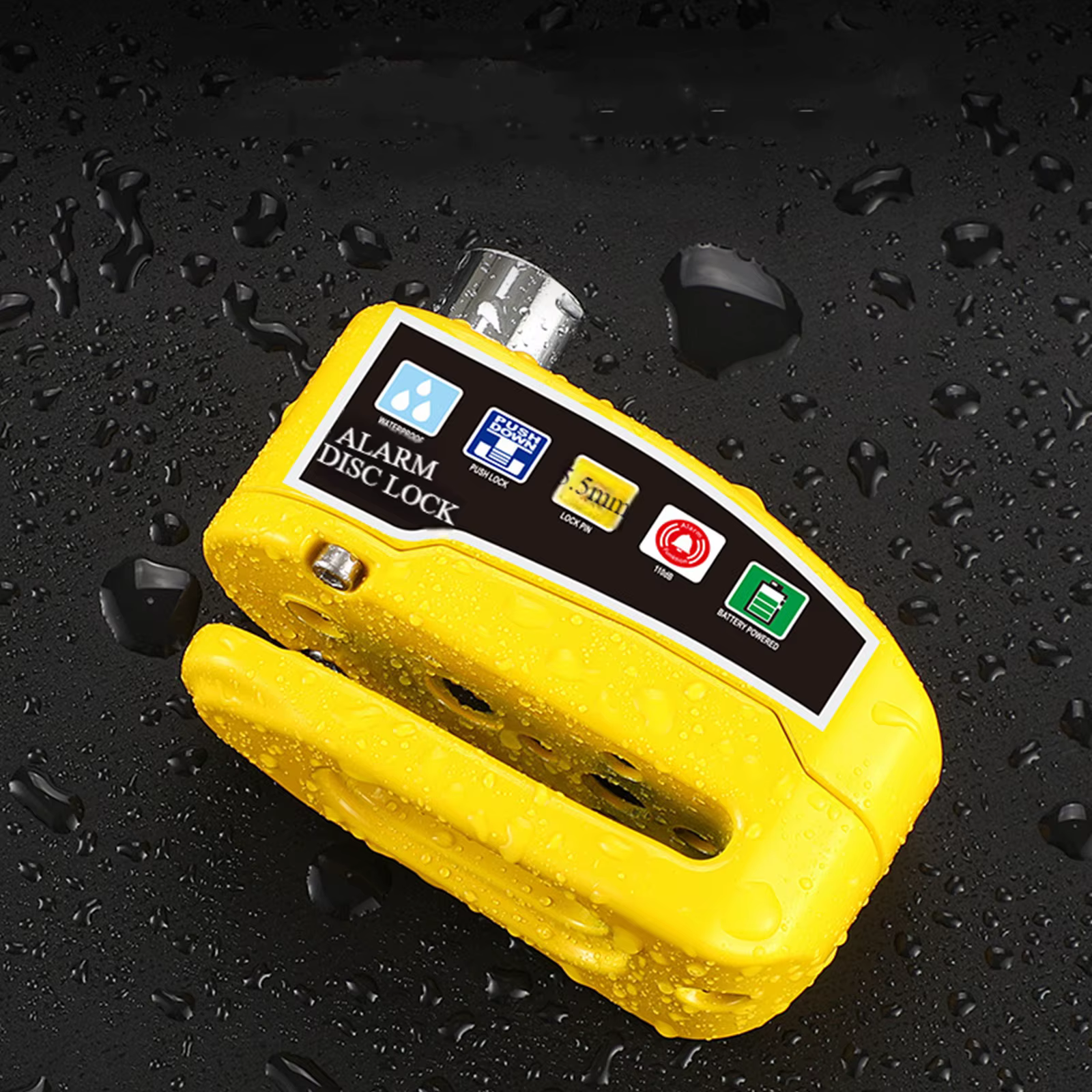 Antivol de disque de moto avec alarme sonore et 2 clés