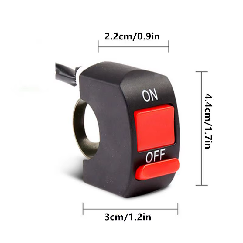 Interrupteur de démarrage électrique universel 12V pour guidon de moto avec bouton marche/arrêt pour ATV, moto tout-terrain, conduite quotidienne