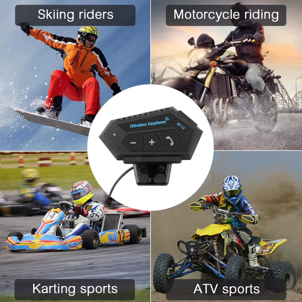 Casque de moto casque Bluetooth 5.0 casque sans fil écouteurs moteur casque vélo écouteur mains libres stéréo écouteurs