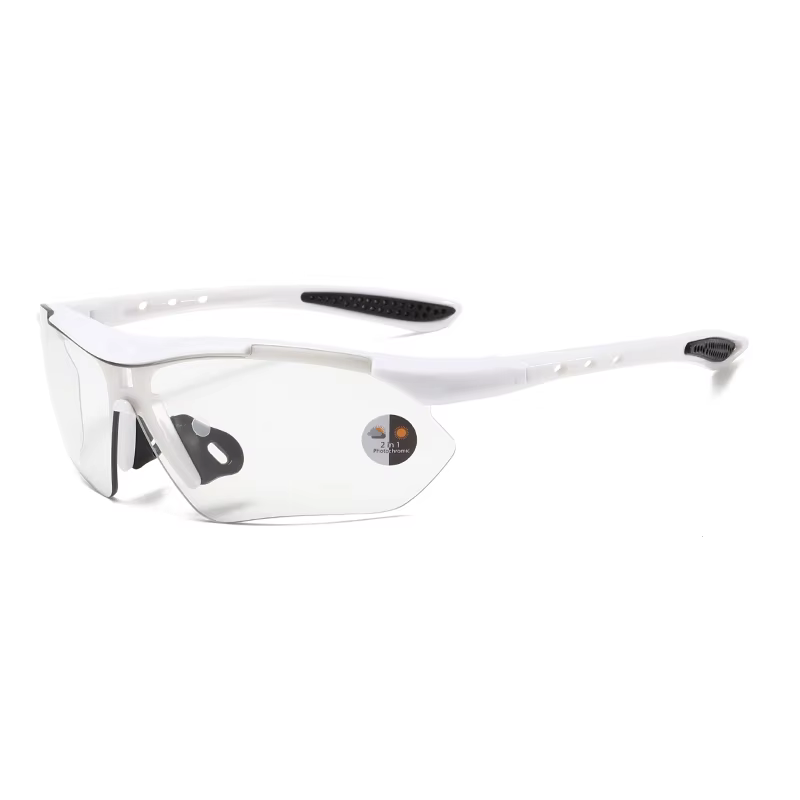 Lunettes de cyclisme photochromiques professionnelles, HD pour une utilisation de jour comme de nuit, lunettes de sport légères pour la course à pied et la randonnée.
