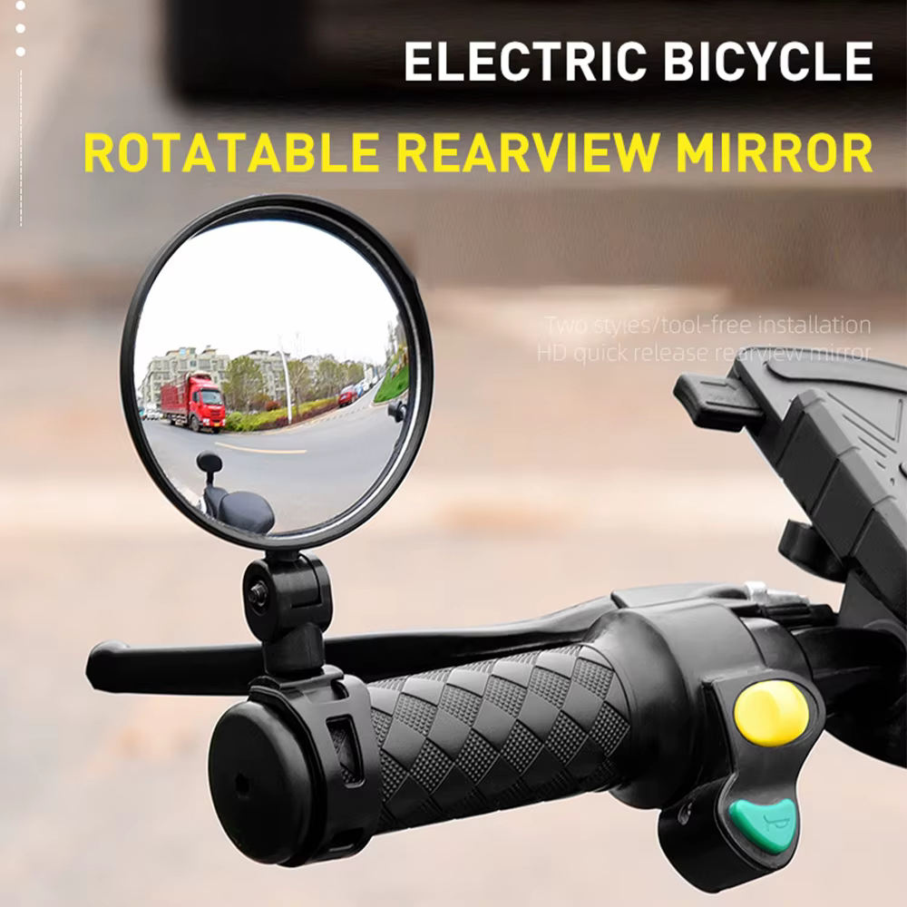 1pc Rétroviseur de scooter électrique Vue arrière 360 ° Mini miroir rotatif pour Xiaomi M365