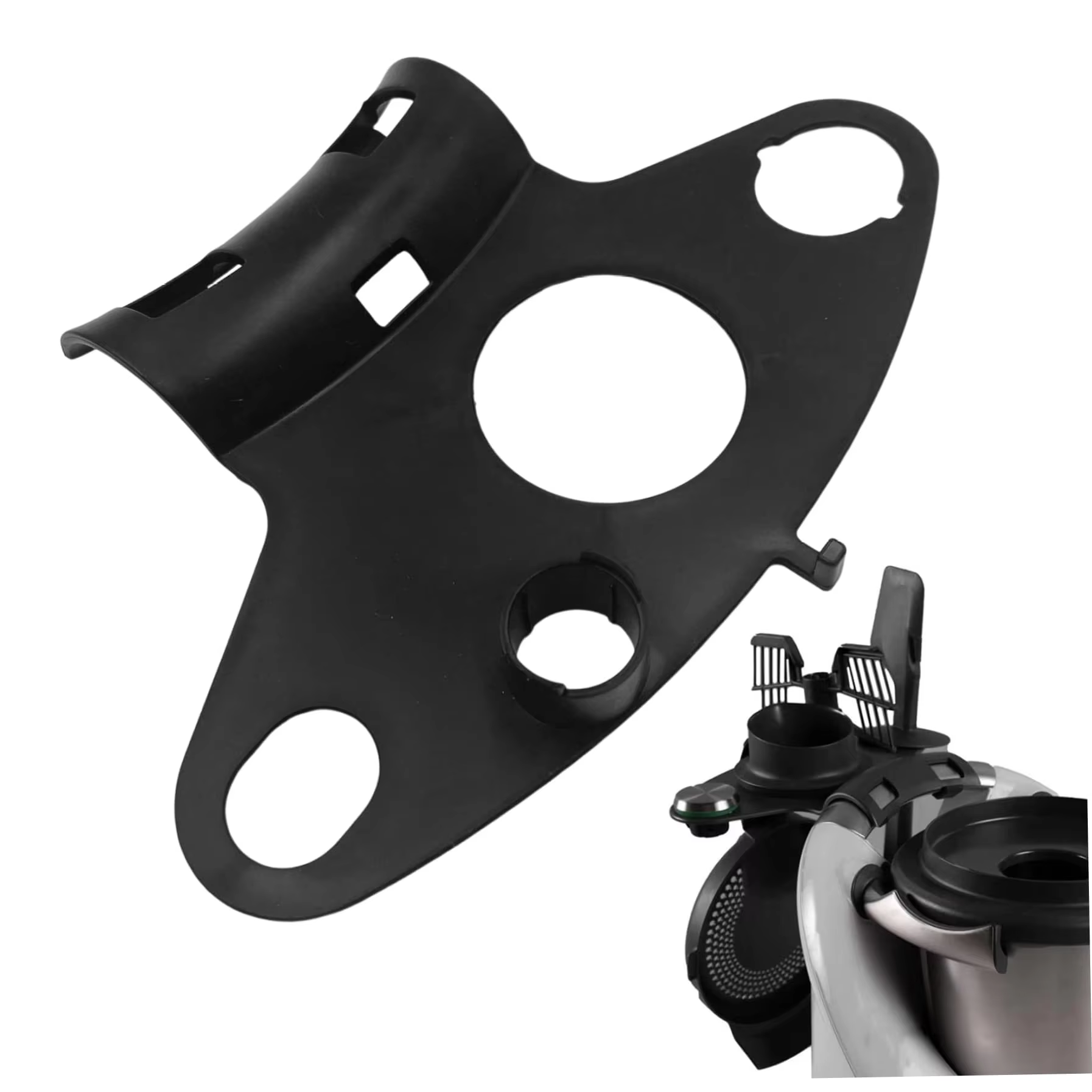 Support de rangement pour outils de cuisine, gain de place jusqu'à 5 accessoires, support d'accessoires pour robot culinaire de cuisine pour TM5 TM6 (noir)