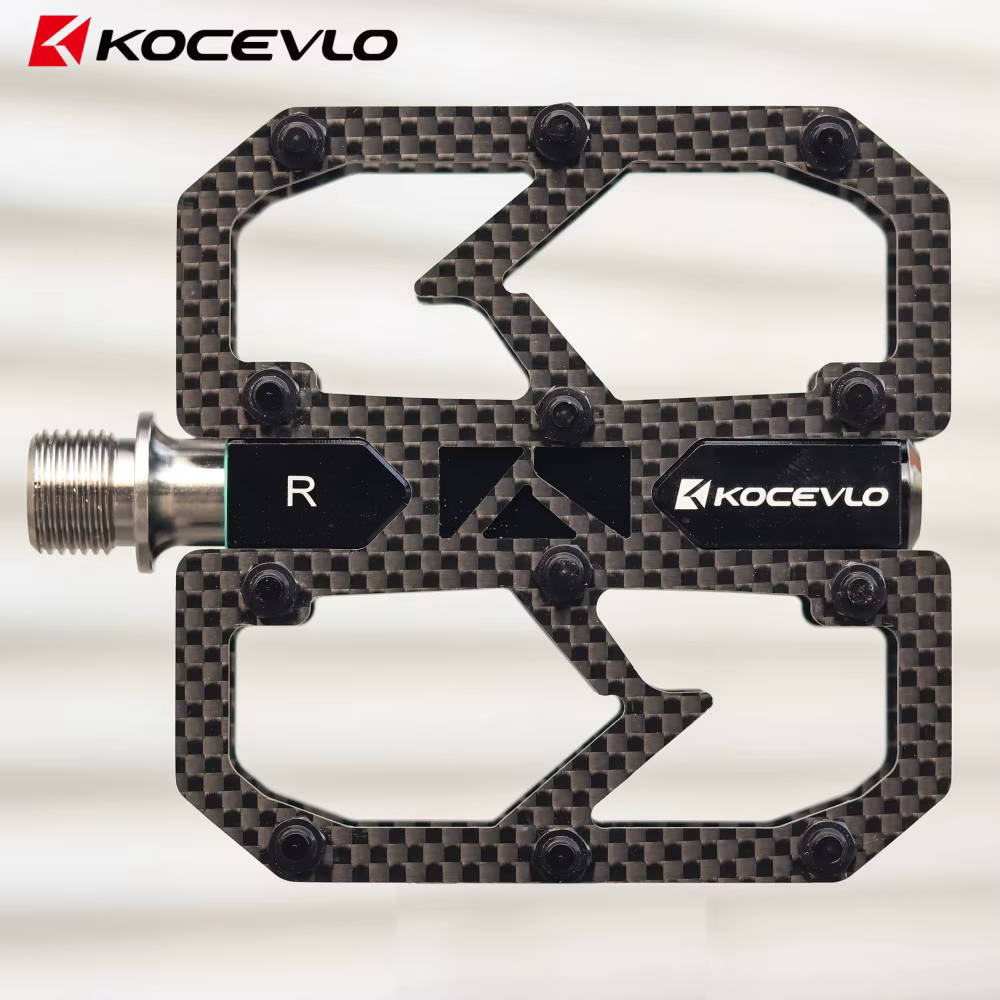 KOCEVLO pédale en Fiber de carbone ultralégère 195g vtt arbre en titane 3 roulements