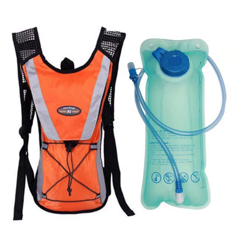 Sac de vélo avec sac d'eau 2L étanche Sports de plein air cyclisme sac à dos respirant équitation hydratation