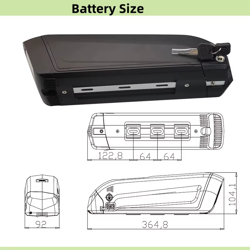 Hailong Tube vers le bas batterie de vélo électrique 36V 48V 10.4Ah 12Ah 13Ah 14Ah