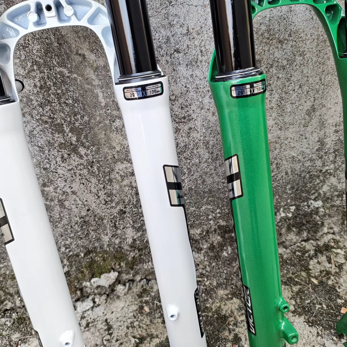 27, 5 pouces VTT Suspension pneumatique vélo fourche avant Double épaule 180mm voyage vélos
