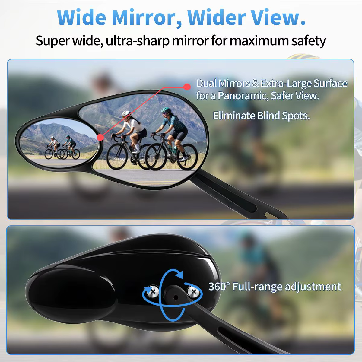 Support de rétroviseur pour guidon de vélo