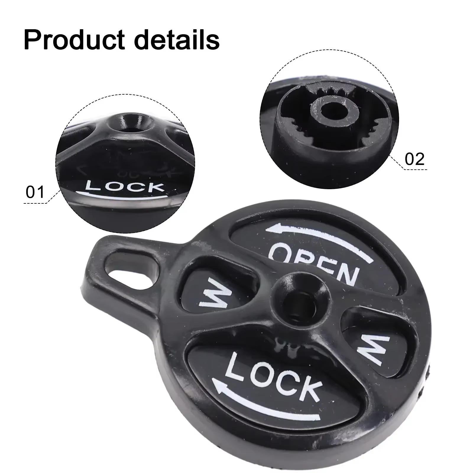 Capuchon de verrouillage de fourche de vélo en alliage d'aluminium