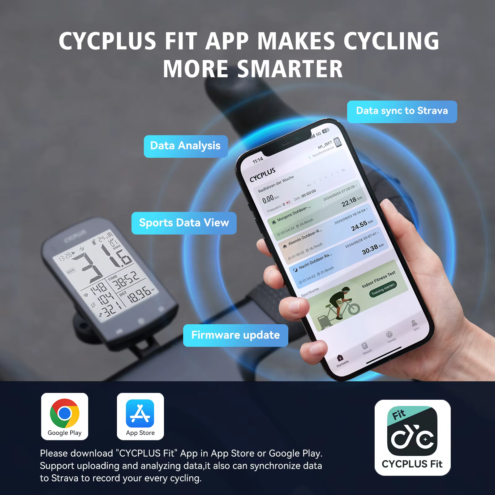 Ordinateur de vélo GPS CYCPLUS M1