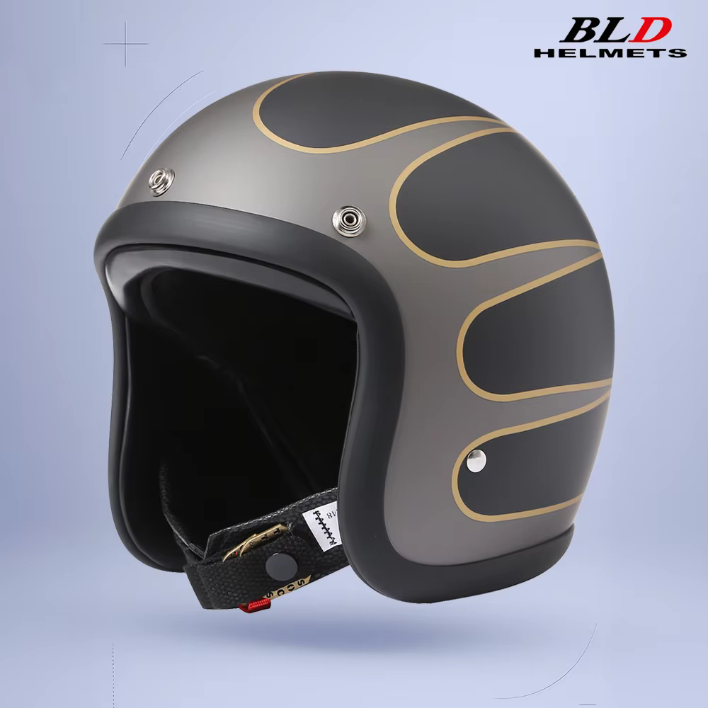 BLD TT & COCASCOS 500TX casque rétro à carreaux classique noir blanc unisexe