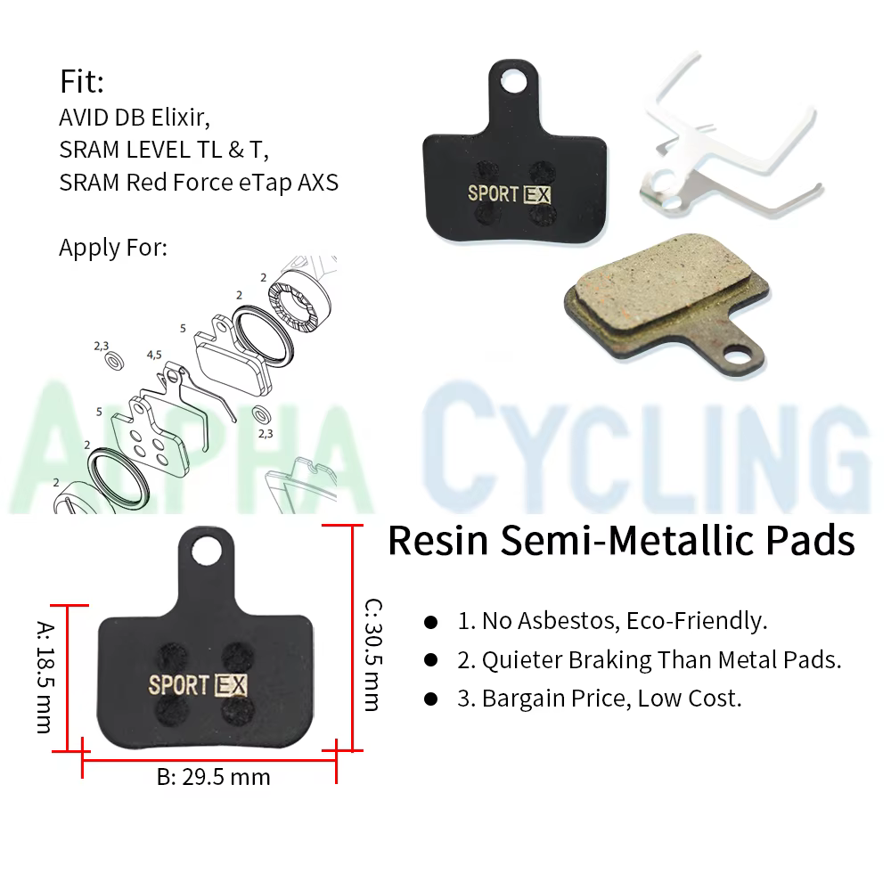 Plaquettes de frein à disque de vélo pour AVID DB Elixir