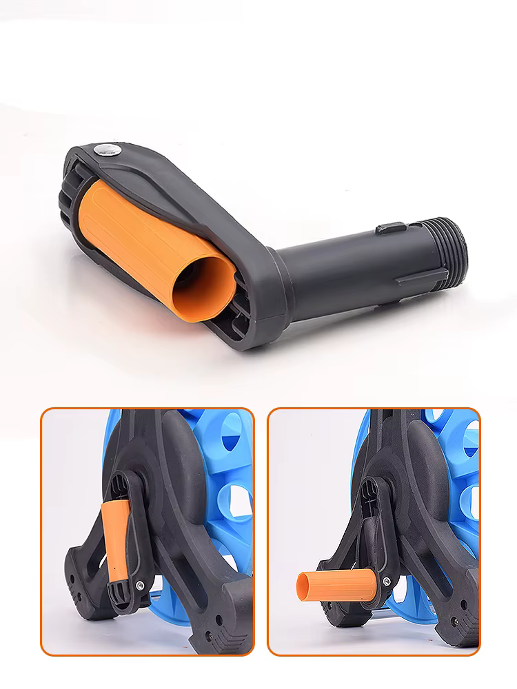 Kit d'accessoires pour support de tuyau d'arrosage souple avec raccords rapides et poignée pour rangement de tuyau d'arrosage de jardin