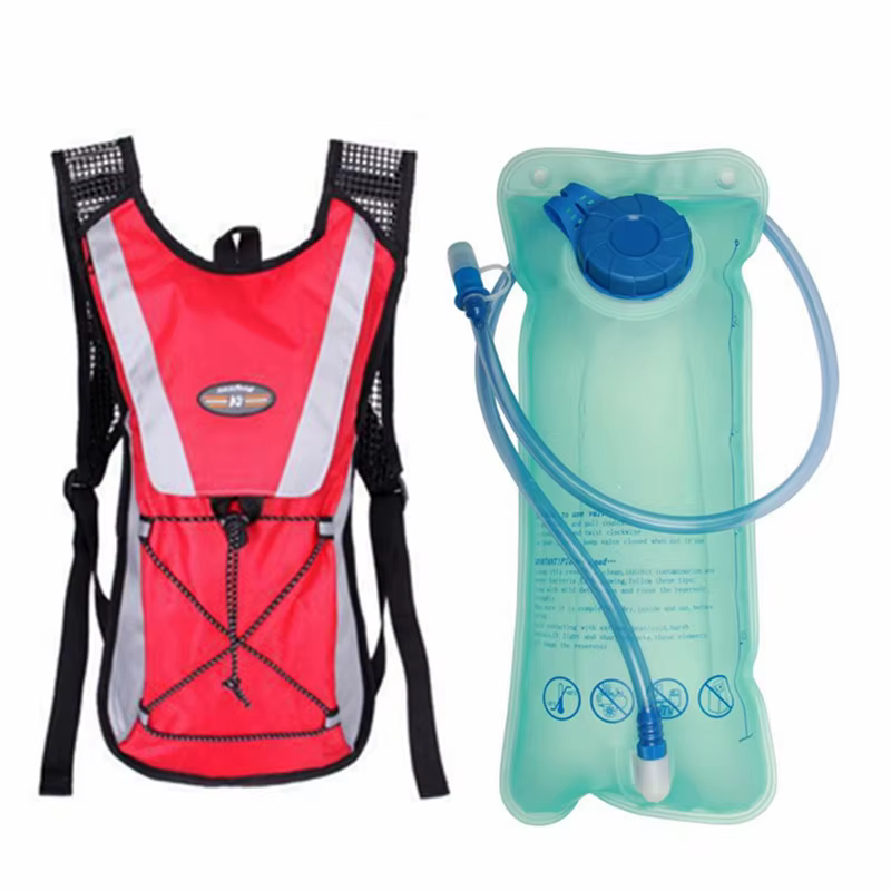 Sac de vélo avec sac d'eau 2L étanche Sports de plein air cyclisme sac à dos respirant équitation hydratation