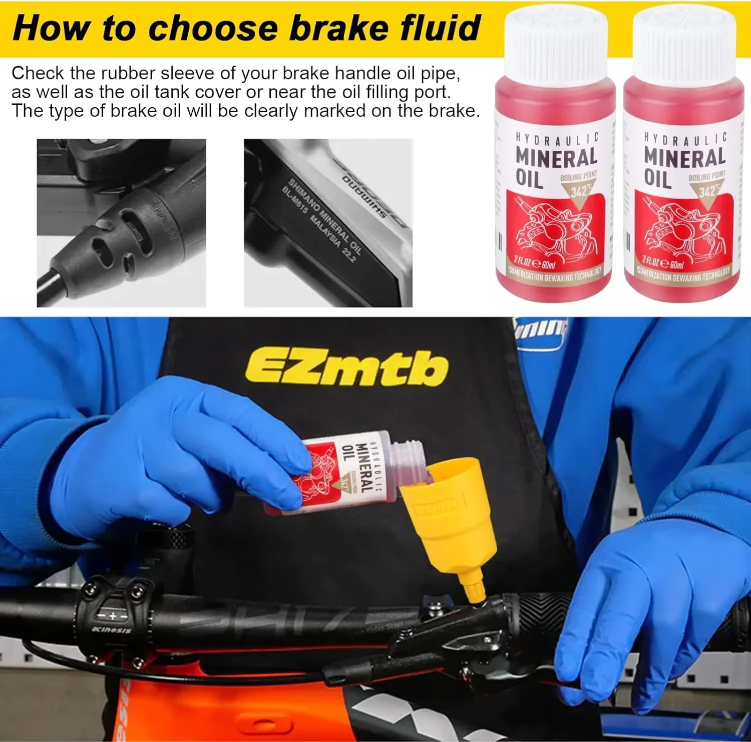 1/2/3 pièces 60Ml liquide de frein de vélo système d'huile minérale fluide cyclisme vélos de montagne pour accessoire