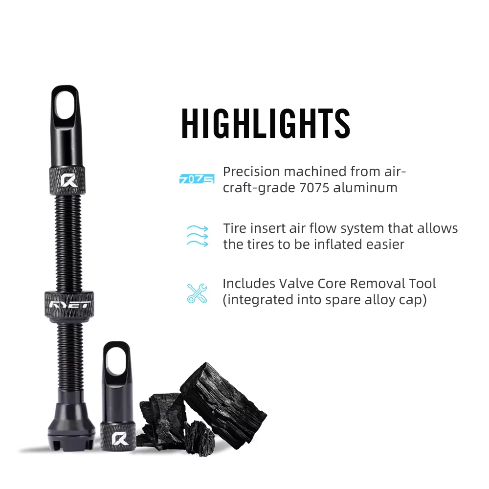 Vannes Tubeless RYET Presta 44/60/70/80mm