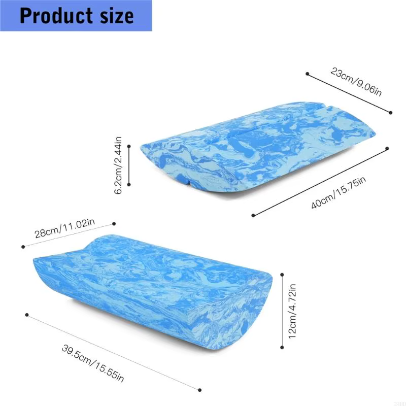 Ensemble support pratique tapis avec articles rembourrés marbrés bleus pour Pilates, routines d'étirement, du corps