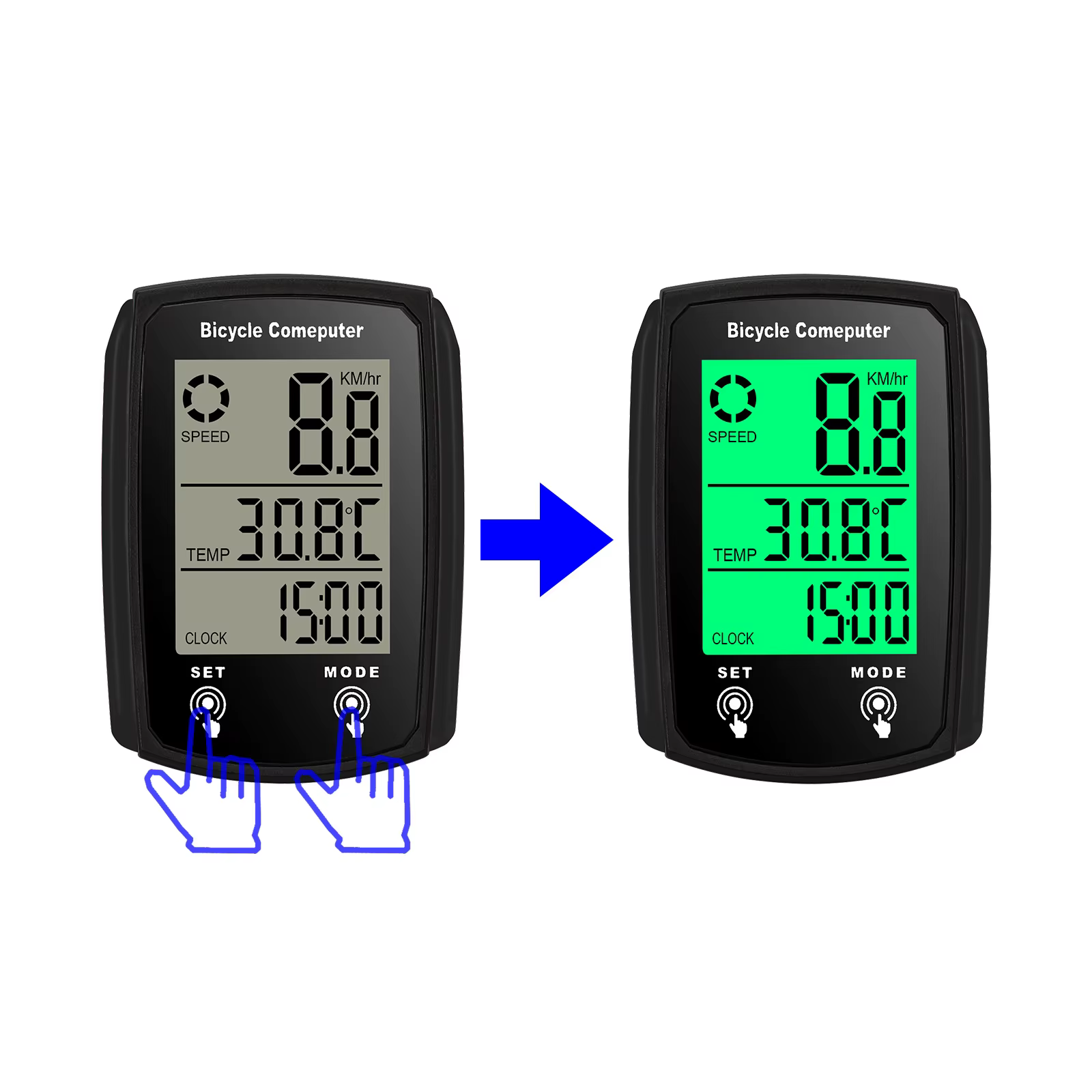 Ordinateur de vélo LCD numérique filaire