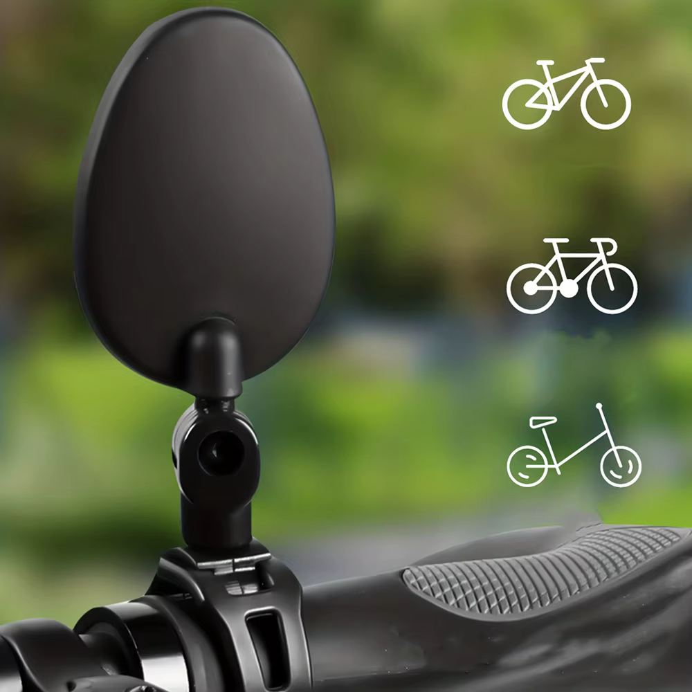 2 rétroviseurs de vélo réglables à 360 degrés