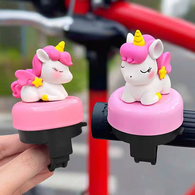 Sonnette de vélo licorne de dessin animé mignonne