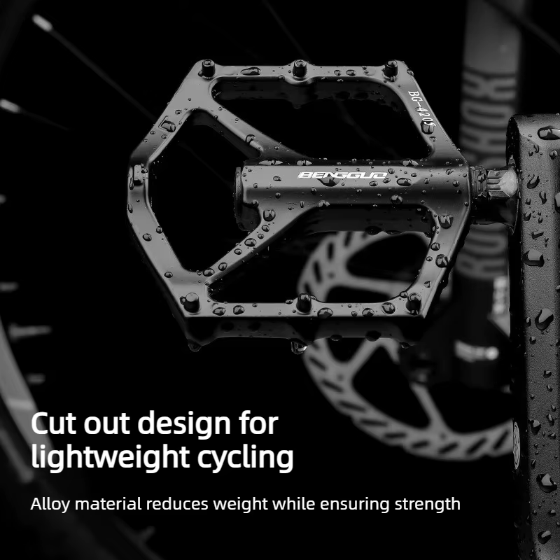 Pédales de vélo de route professionnelles en aluminium à plateforme large