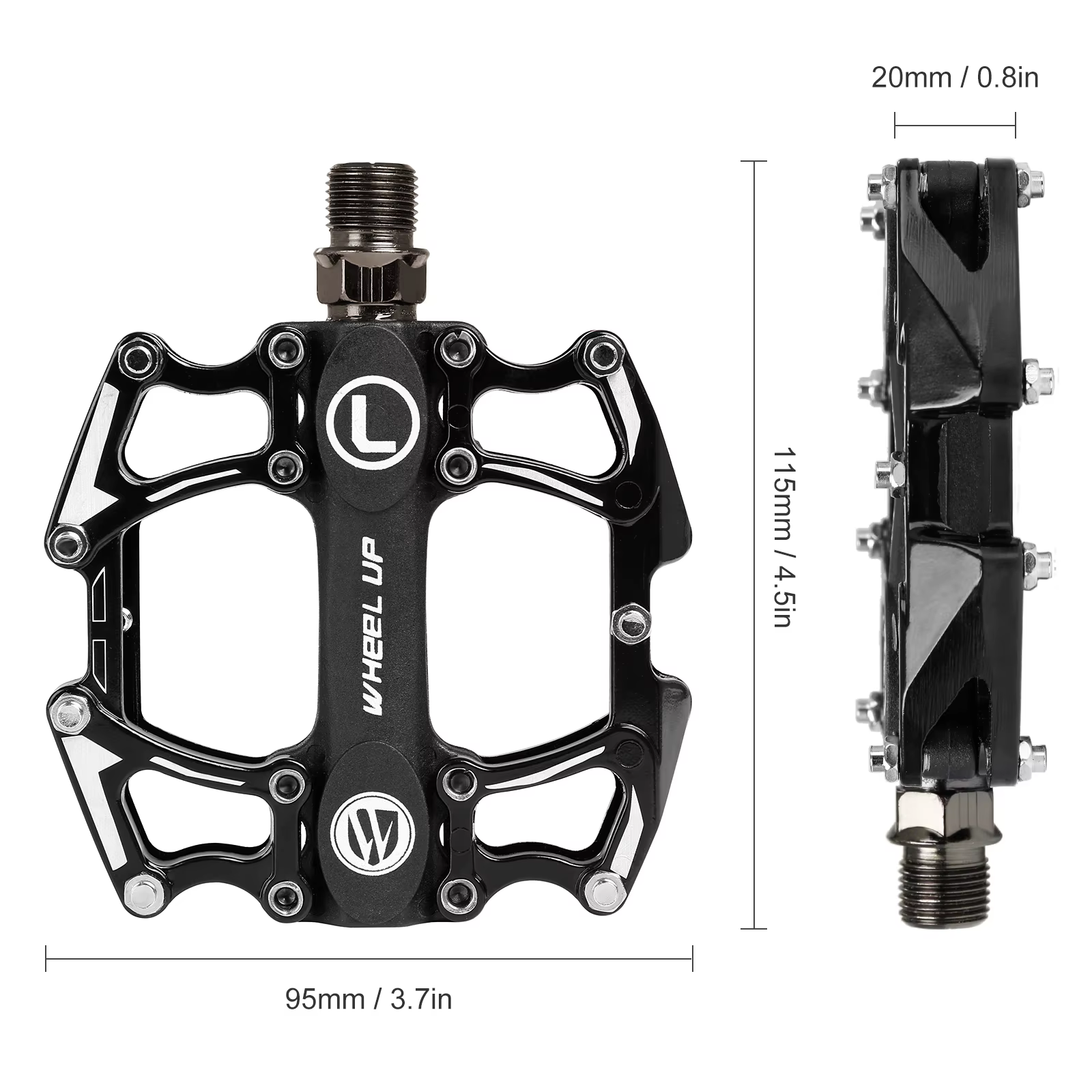 Pédales de vélo en alliage d'aluminium durable, accessoires de pédales de VTT
